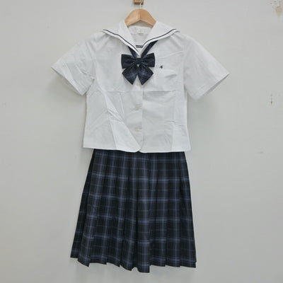 【中古】東京都 晴海総合高等学校 女子制服 3点（セーラー服・スカート）sf021527