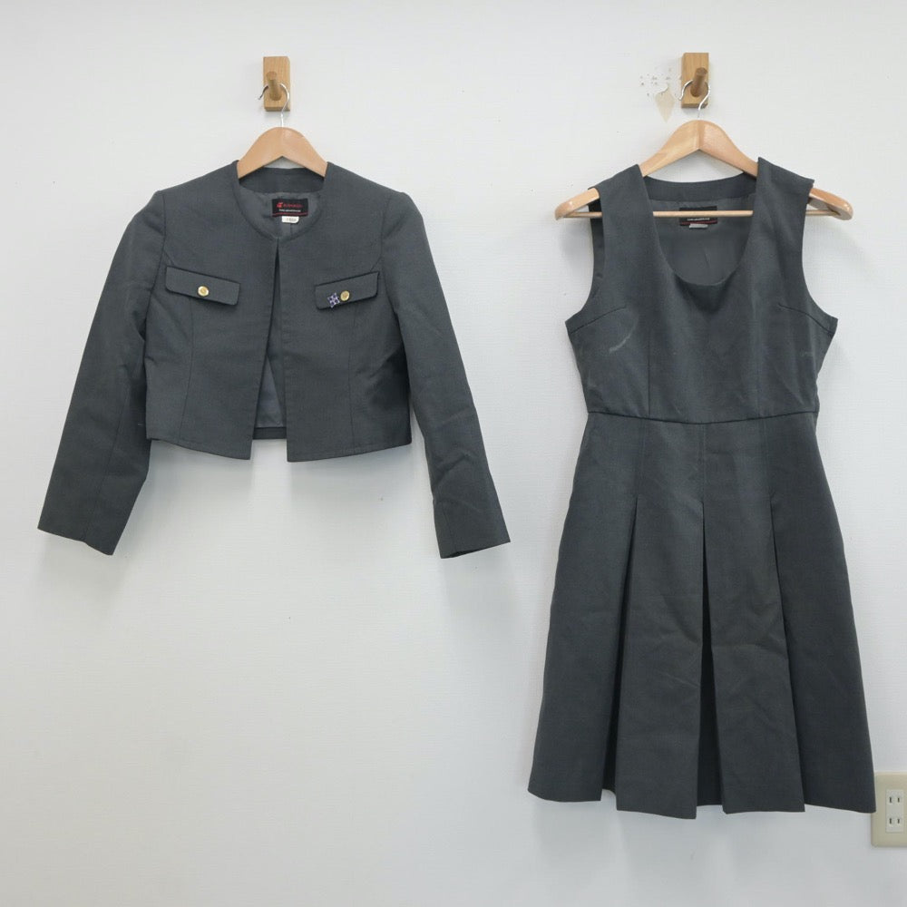 【中古】山形県 山辺高等学校 女子制服 2点（ブレザー・ジャンパースカート）sf021529