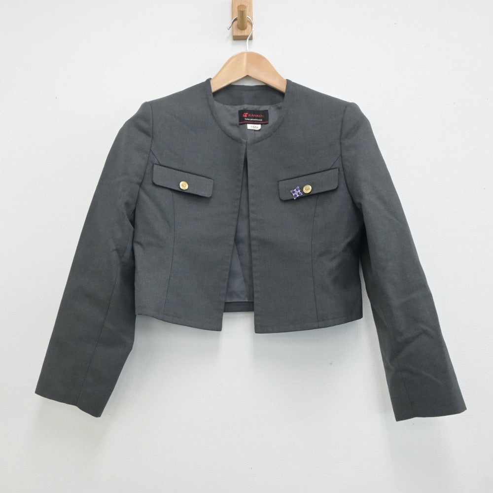 【中古】山形県 山辺高等学校 女子制服 2点（ブレザー・ジャンパースカート）sf021529