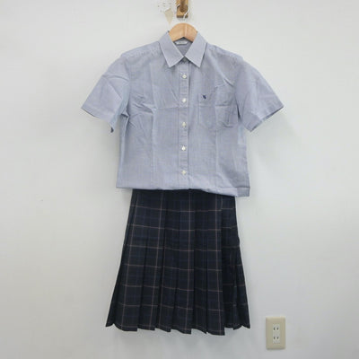 【中古】神奈川県 横浜清風高等学校 女子制服 3点（シャツ・ニットベスト・スカート）sf021536