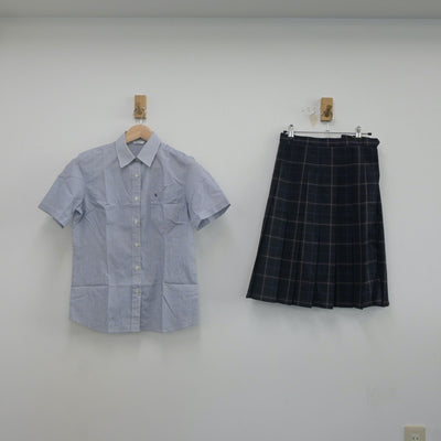 【中古】神奈川県 横浜清風高等学校 女子制服 3点（シャツ・ニットベスト・スカート）sf021536