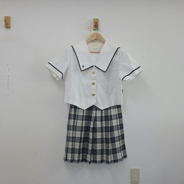 中古制服】愛媛県 聖カタリナ女子高等学校 女子制服 2点（セーラー服・スカート）sf021544【リサイクル学生服】 | 中古制服通販パレイド