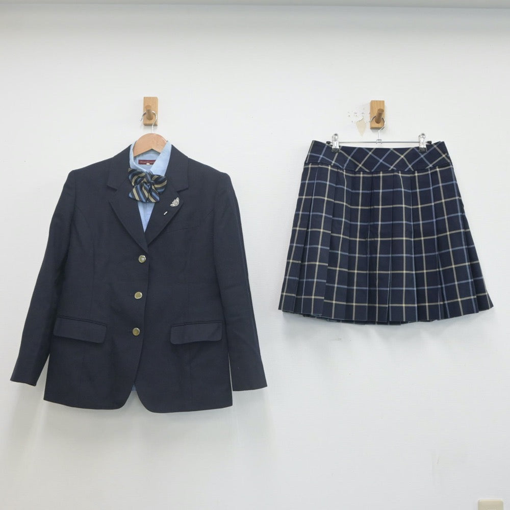 【中古】愛媛県 聖カタリナ女子高等学校 女子制服 5点（ブレザー・シャツ・スカート）sf021546