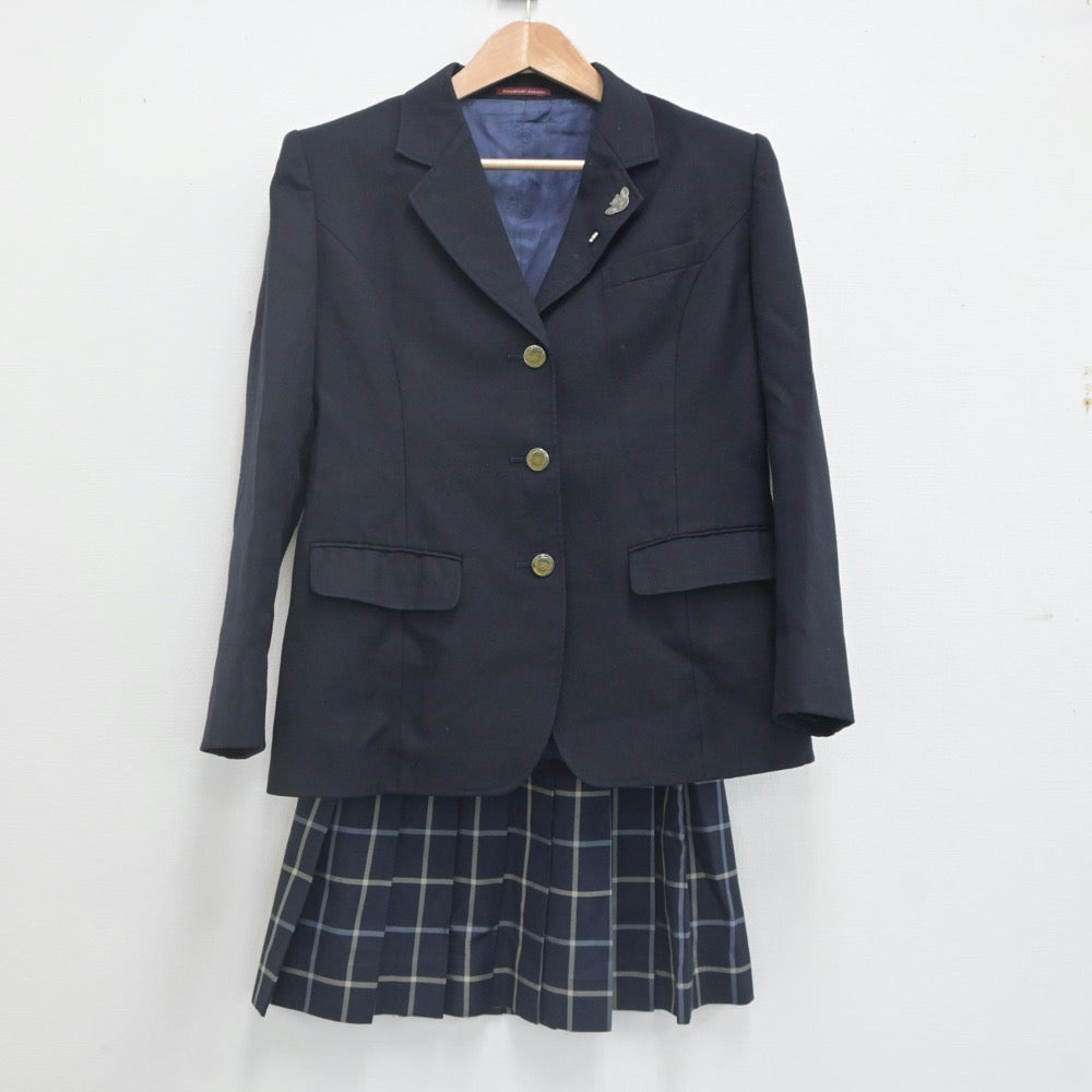 【中古】愛媛県 聖カタリナ女子高等学校 女子制服 4点（ブレザー・ニット・スカート）sf021547