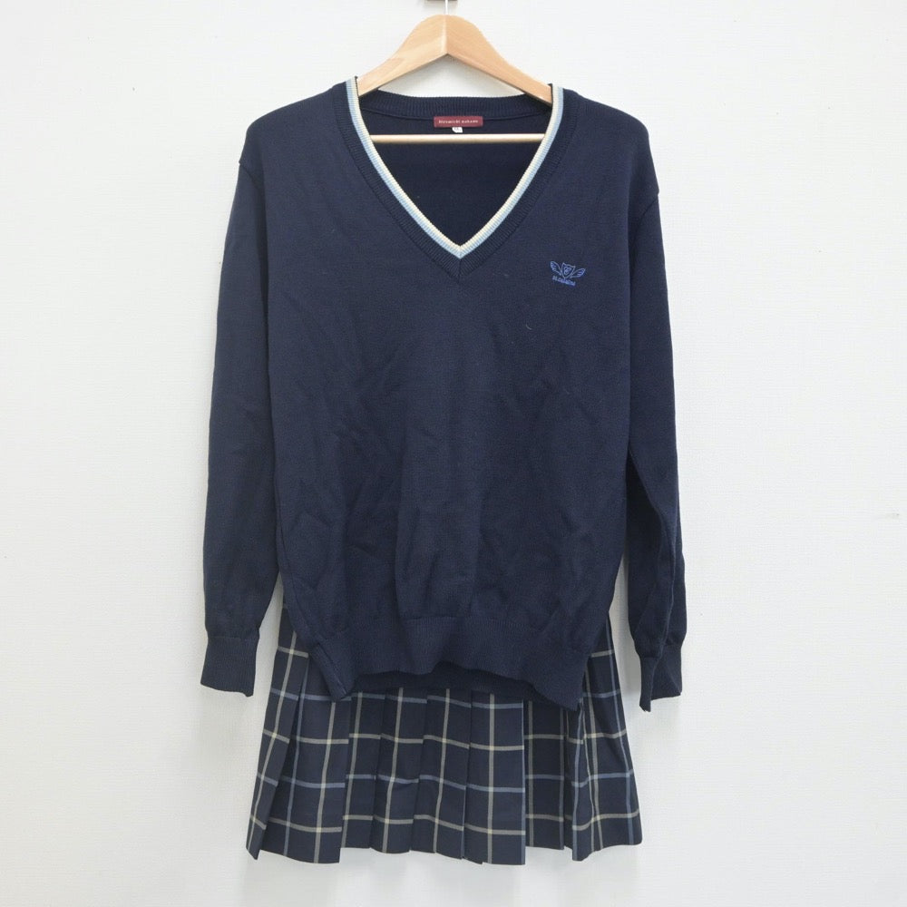 【中古】愛媛県 聖カタリナ女子高等学校 女子制服 4点（ブレザー・ニット・スカート）sf021547