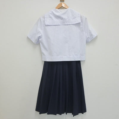 【中古】兵庫県 上郡高等学校 女子制服 2点（セーラー服・スカート）sf021548