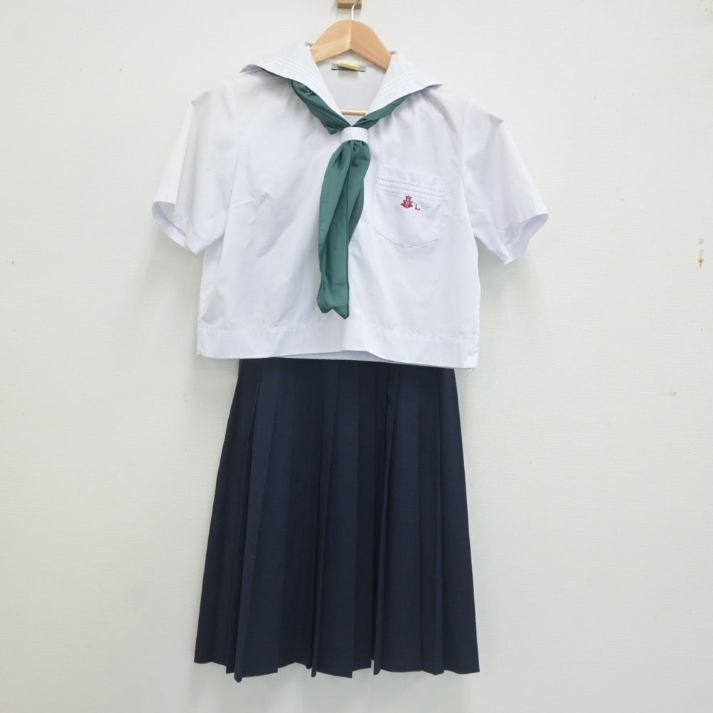 【中古】兵庫県 上郡高等学校 女子制服 3点（セーラー服・スカート）sf021549