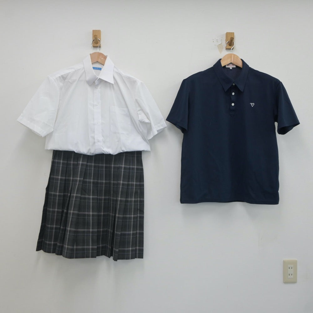 【中古】東京都 都立第五商業高等学校 女子制服 3点（シャツ・シャツ・スカート）sf021557