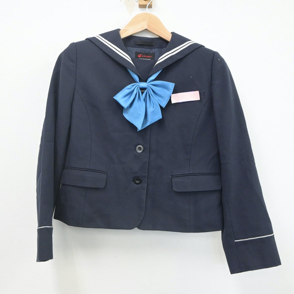 【中古】熊本県 水俣第二中学校 女子制服 3点（セーラー服・ジャンパースカート）sf021558