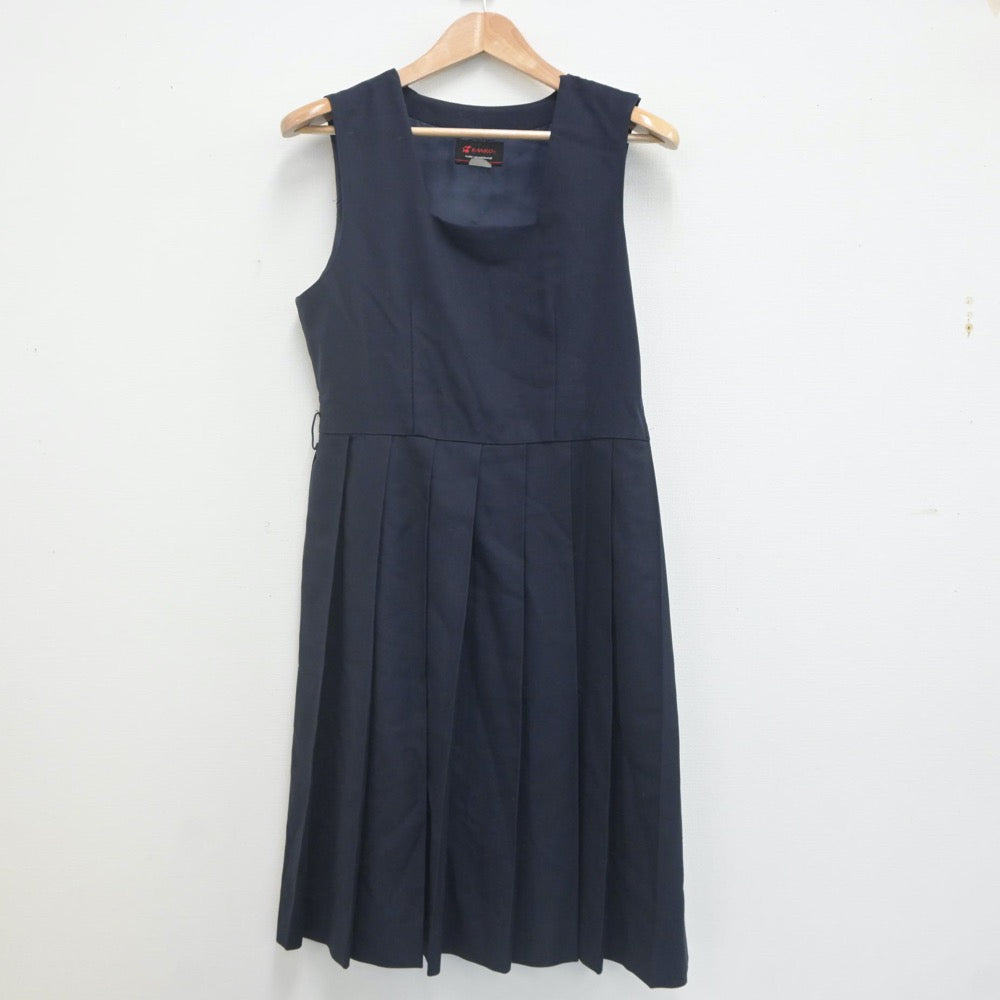 【中古】熊本県 水俣第二中学校 女子制服 3点（セーラー服・ジャンパースカート）sf021558