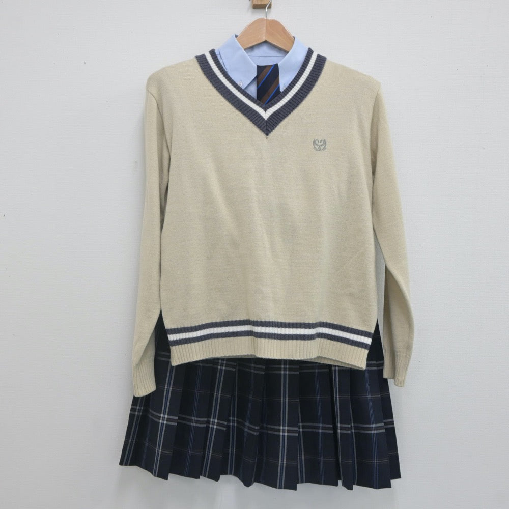 【中古】東京都 品川翔英高等学校 女子制服 6点（ブレザー・シャツ・ニット・スカート）sf021561