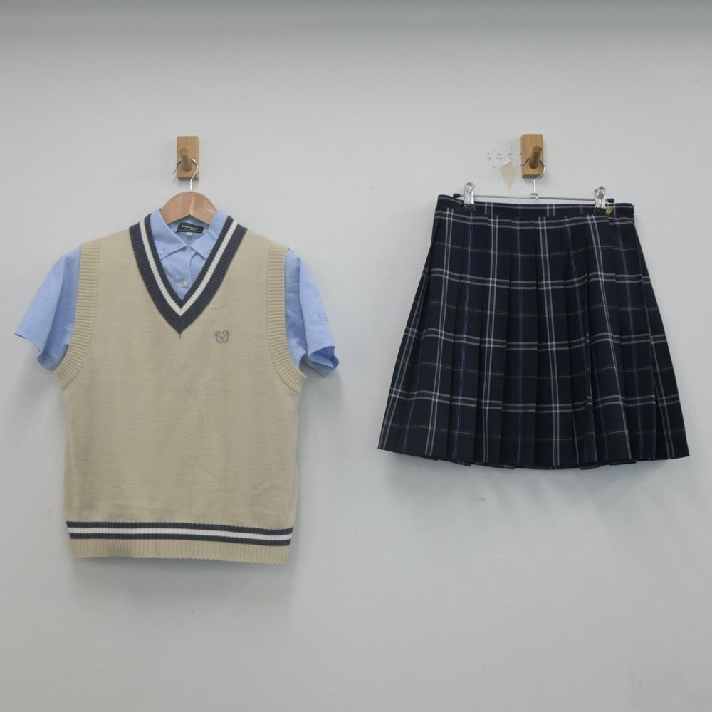 中古制服】東京都 品川翔英高等学校 女子制服 4点（シャツ・ニットベスト・スカート）sf021562【リサイクル学生服】 | 中古制服通販パレイド