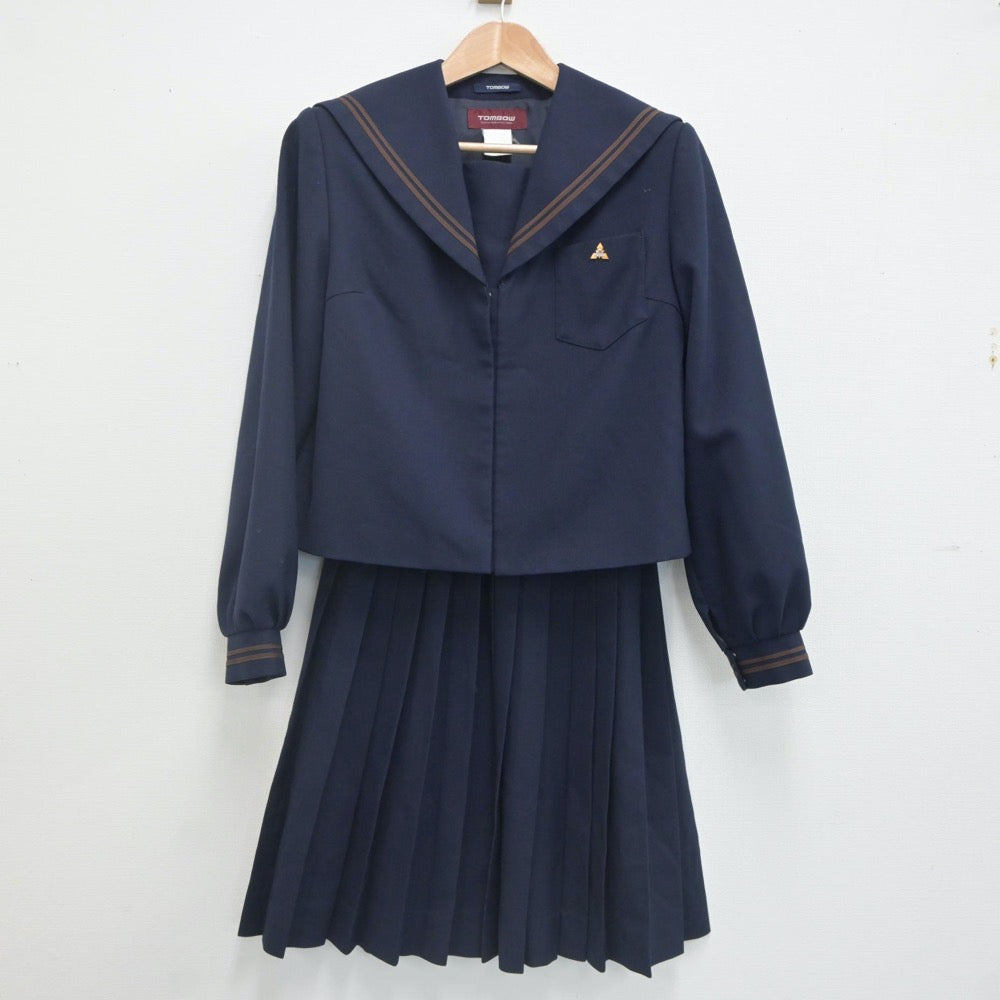 【中古】富山県 新湊高等学校 女子制服 3点（セーラー服・スカート）sf021565