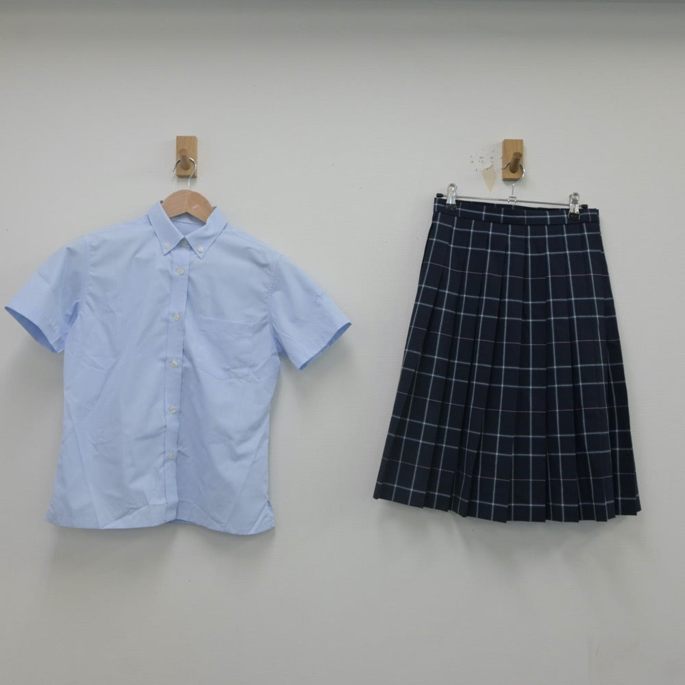 【中古】埼玉県 東京成徳大学深谷高等学校 女子制服 6点（ニットベスト・シャツ・スカート）sf021587