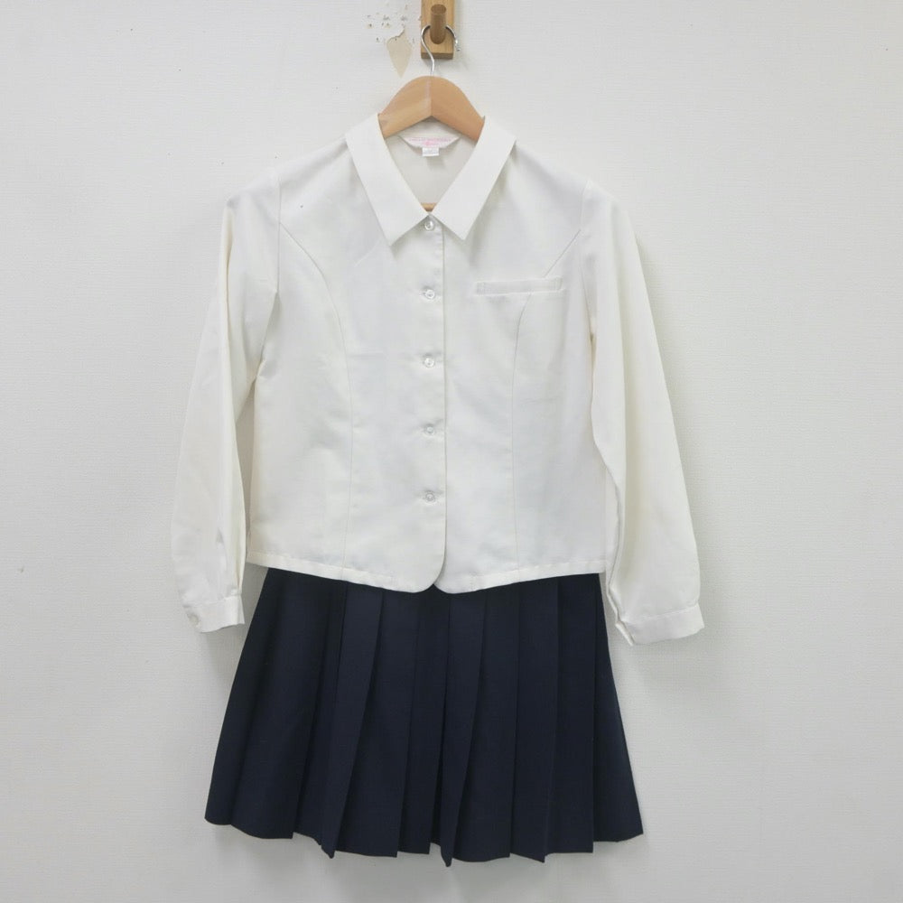 【中古】愛媛県 今治北高等学校 女子制服 3点（シャツ・スカート）sf021593