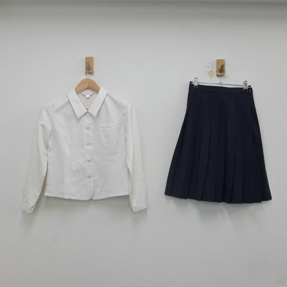 【中古】愛媛県 今治北高等学校 女子制服 3点（シャツ・スカート）sf021593