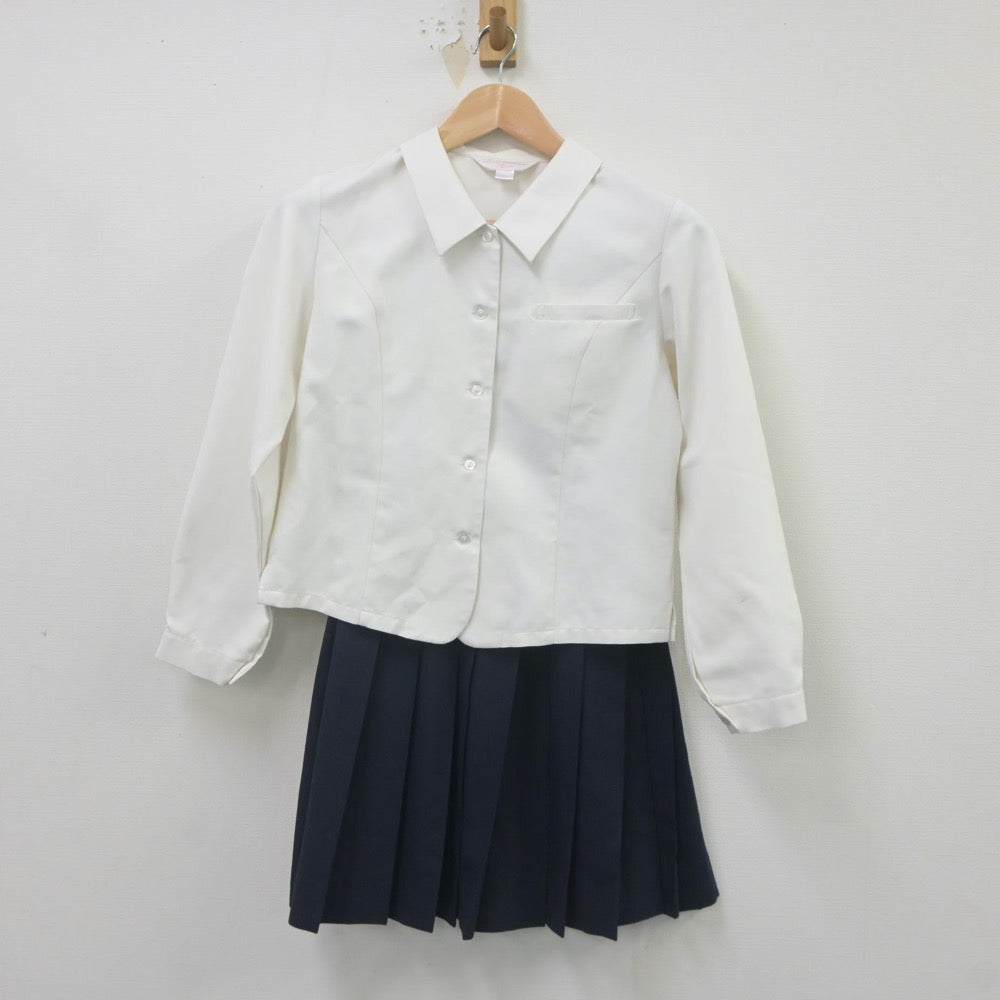 【中古】愛媛県 今治北高等学校 女子制服 3点（シャツ・スカート）sf021594