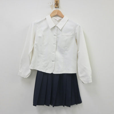 【中古】愛媛県 今治北高等学校 女子制服 3点（シャツ・スカート）sf021594