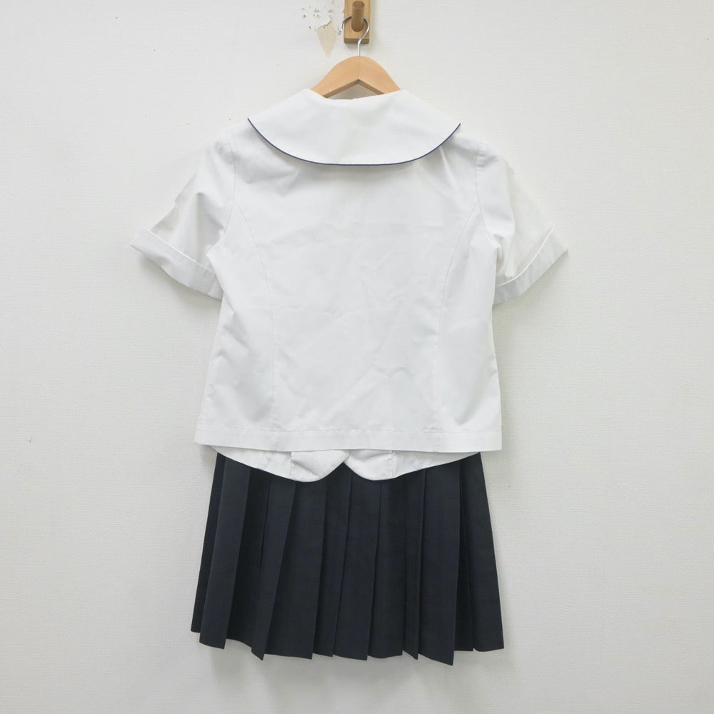 【中古】兵庫県 親和中学校 女子制服 3点（ニットベスト・シャツ・スカート）sf021607