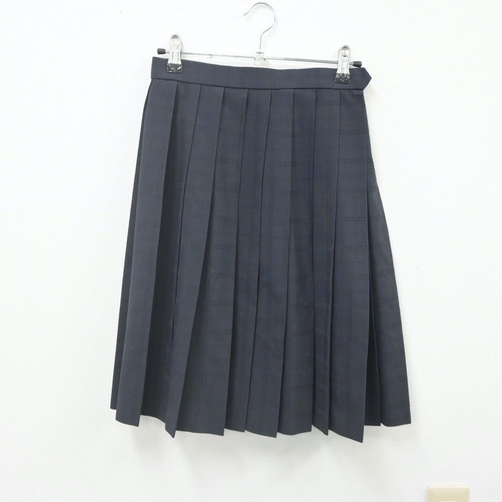 【中古】兵庫県 親和中学校 女子制服 3点（ニットベスト・シャツ・スカート）sf021607