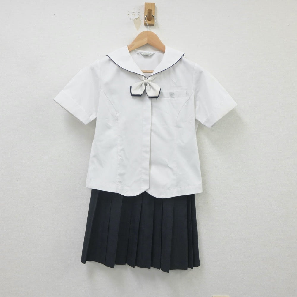 【中古】兵庫県 親和中学校 女子制服 4点（ニット・シャツ・スカート）sf021608