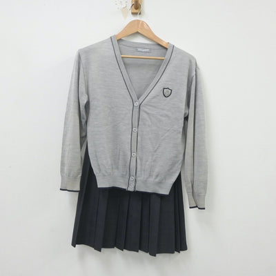 【中古】兵庫県 親和中学校 女子制服 4点（ニット・シャツ・スカート）sf021608