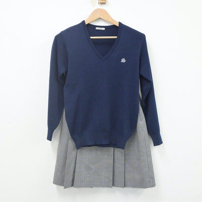 【中古】神奈川県 清心女子高等学校 女子制服 4点（ブレザー・ニット・スカート）sf021615