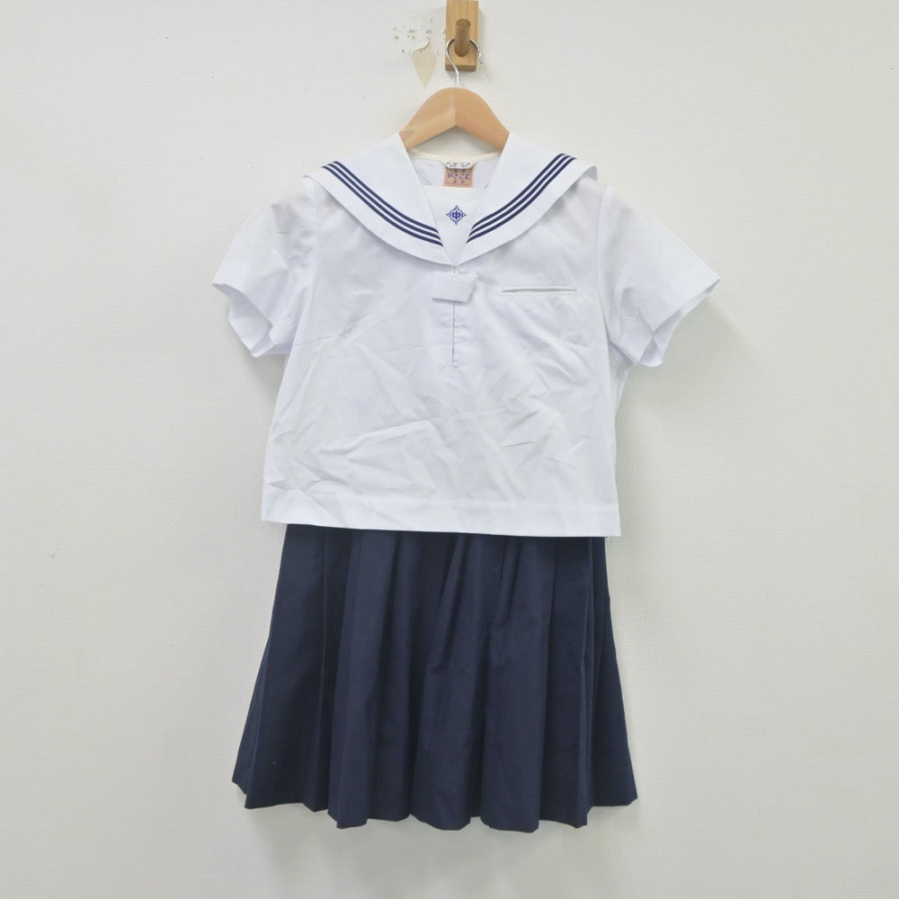 【中古】岩手県 仙北中学校 女子制服 3点（セーラー服・スカート）sf021618