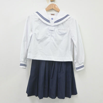 【中古】岩手県 仙北中学校 女子制服 3点（セーラー服・スカート）sf021618