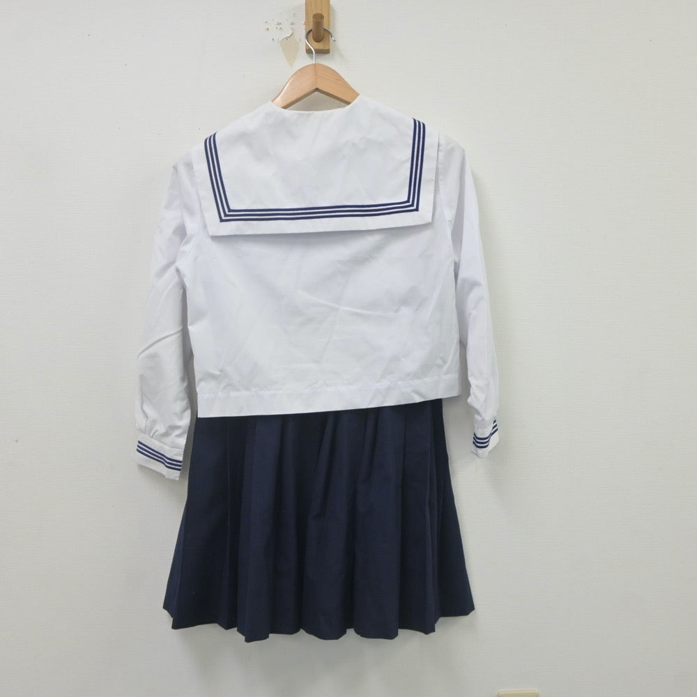 【中古】岩手県 仙北中学校 女子制服 3点（セーラー服・スカート）sf021618