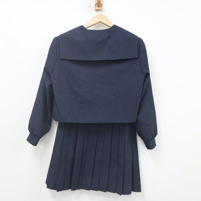 【中古】長崎県 長崎県立長崎西高等学校 女子制服 2点（セーラー服・スカート）sf021633