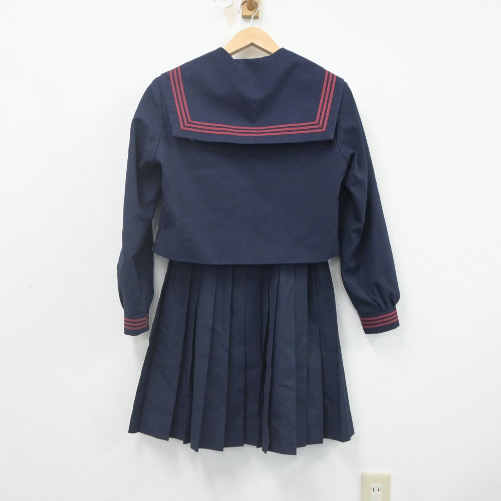 【中古】三重県 四日市富田中学校 女子制服 2点（セーラー服・スカート）sf021635