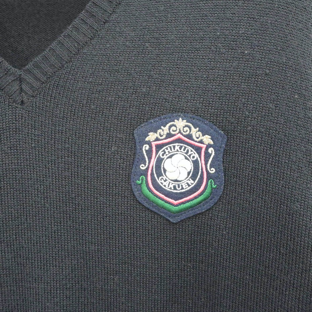 【中古】福岡県 筑陽学園中学校 女子制服 2点（ニット・シャツ）sf021646