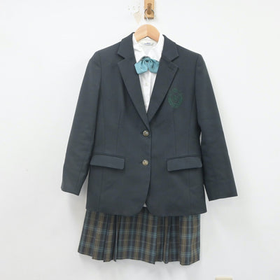 【中古】静岡県 富士宮北高等学校 女子制服 5点（ブレザー・ニット・シャツ・スカート）sf021650