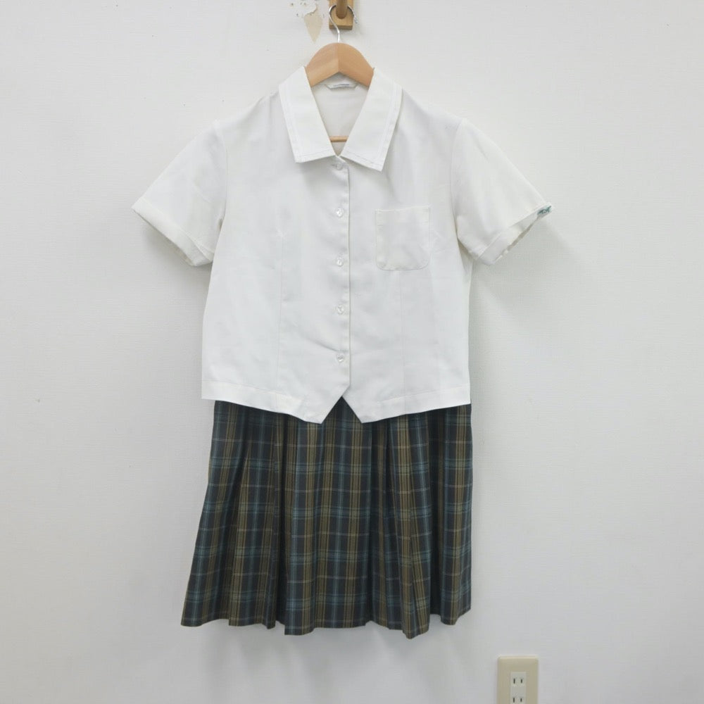 【中古】静岡県 富士宮北高等学校 女子制服 3点（ベスト・シャツ・スカート）sf021651