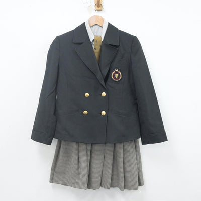 【中古】福島県 平商業高等学校 女子制服 5点（ブレザー・シャツ・スカート）sf021656