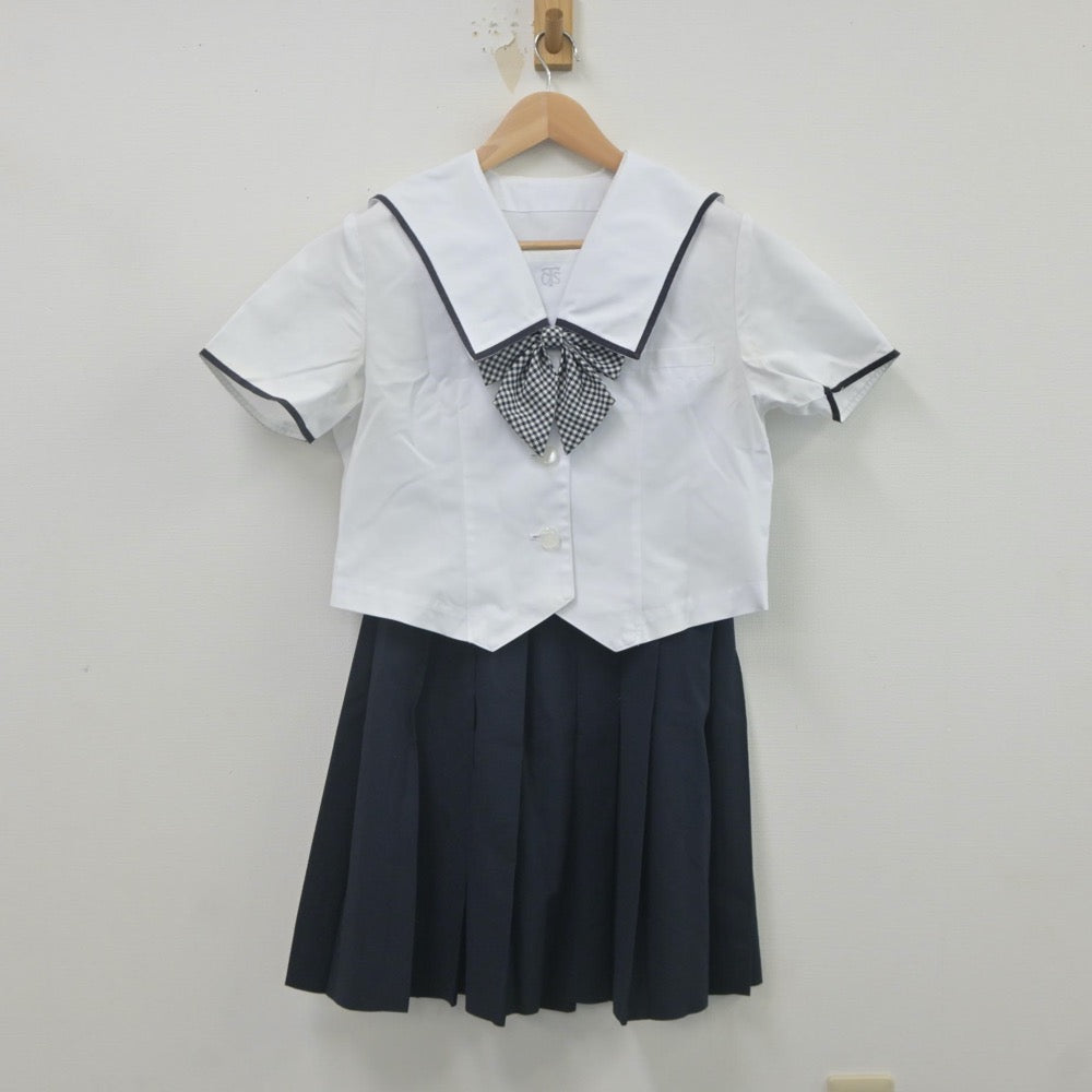 【中古】福島県 平商業高等学校 女子制服 4点（セーラー服・シャツ・スカート）sf021657