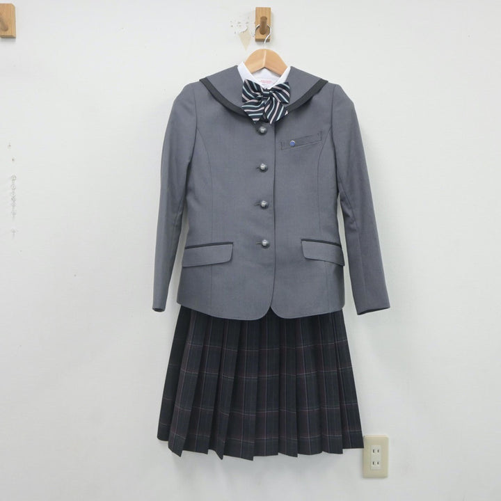 中古制服】熊本県 松橋高等学校 女子制服 5点（ブレザー・ニット
