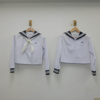 【中古】広島県 広島皆実高等学校 女子制服 4点（セーラー服・スカート）sf021697