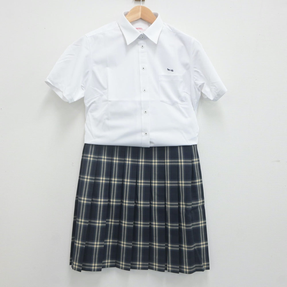 【中古】茨城県 明秀学園日立高等学校 女子制服 3点（シャツ・スカート）sf021715