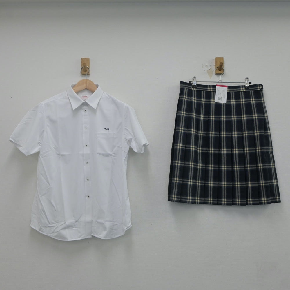 【中古】茨城県 明秀学園日立高等学校 女子制服 3点（シャツ・スカート）sf021715