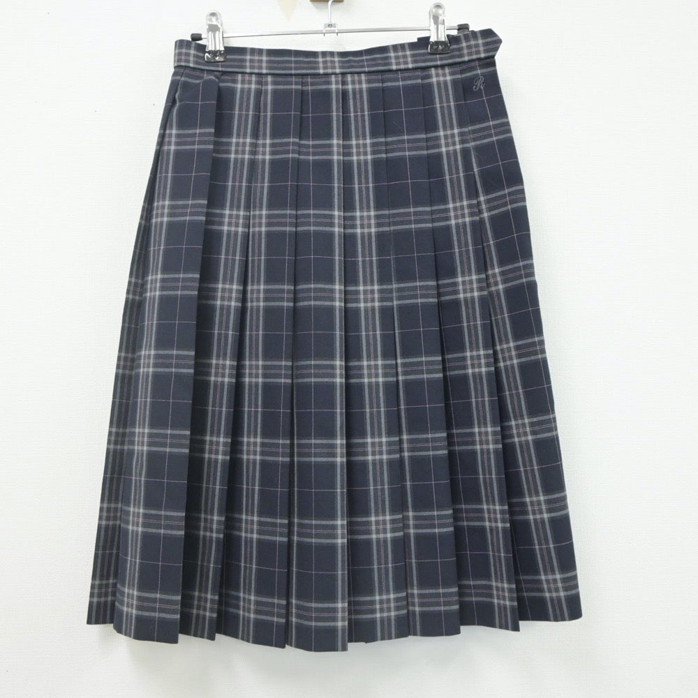 【中古】千葉県 麗澤中学・高等学校 女子制服 2点（ニットベスト・スカート）sf021722