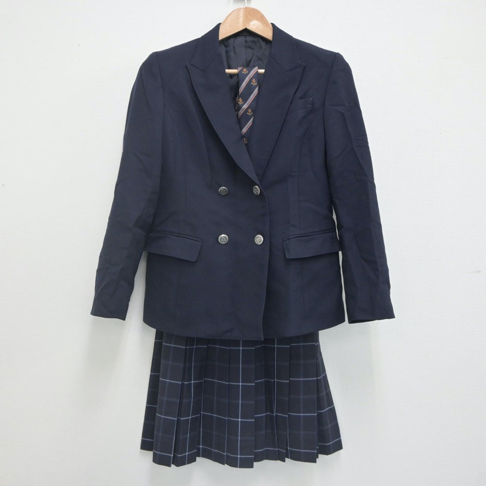 【中古】東京都 駒込高等学校 女子制服 4点（ブレザー・ニット・スカート）sf021733