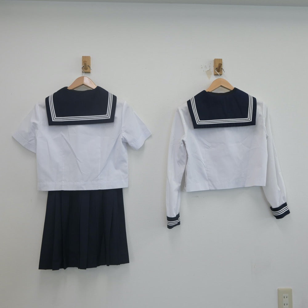 【中古】東京都 駒場高等学校 女子制服 4点（セーラー服・スカート）sf021739