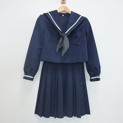 【中古】宮崎県 高鍋高等学校 女子制服 3点（セーラー服・スカート）sf021740