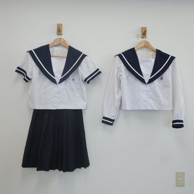 【中古】宮崎県 高鍋高等学校 女子制服 3点（セーラー服・セーラー服・スカート）sf021741