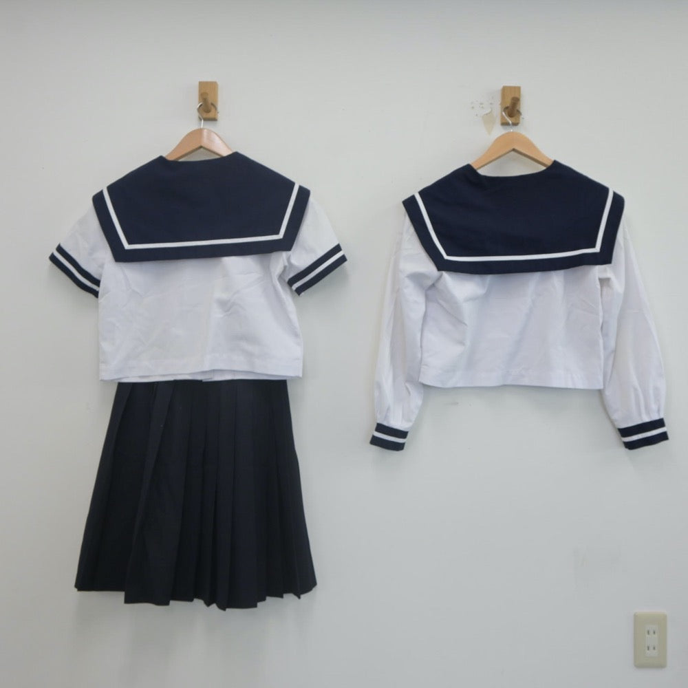 【中古】宮崎県 高鍋高等学校 女子制服 3点（セーラー服・セーラー服・スカート）sf021741