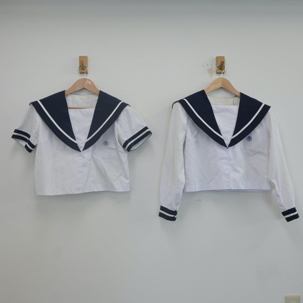 【中古】宮崎県 高鍋高等学校 女子制服 3点（セーラー服・セーラー服・スカート）sf021741