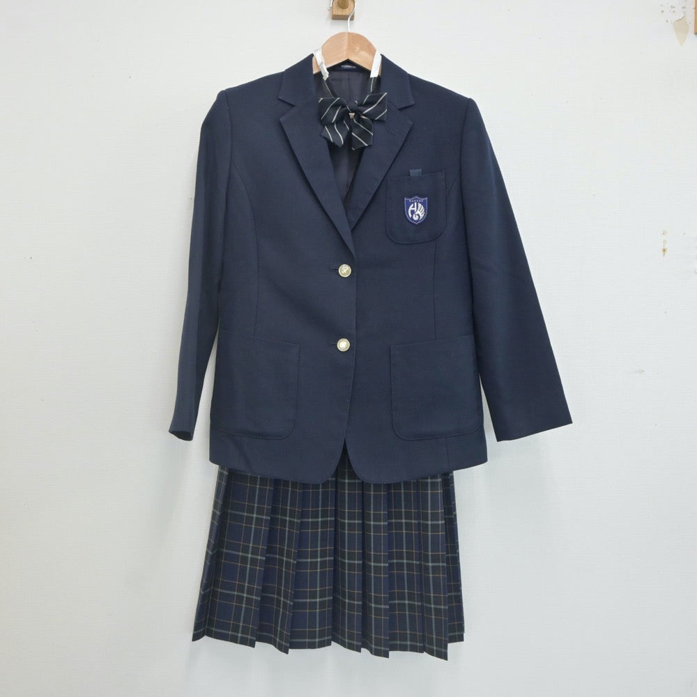 【中古】兵庫県 白鷺中学校 女子制服 4点（ブレザー・スカート）sf021743