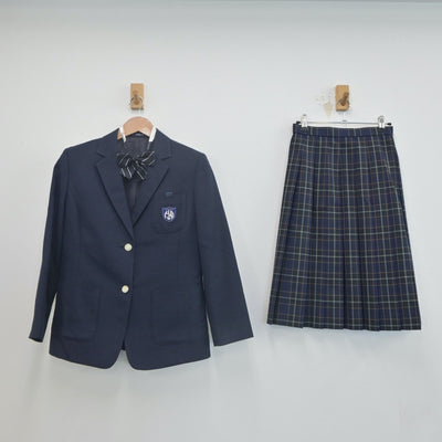 【中古】兵庫県 白鷺中学校 女子制服 4点（ブレザー・スカート）sf021743